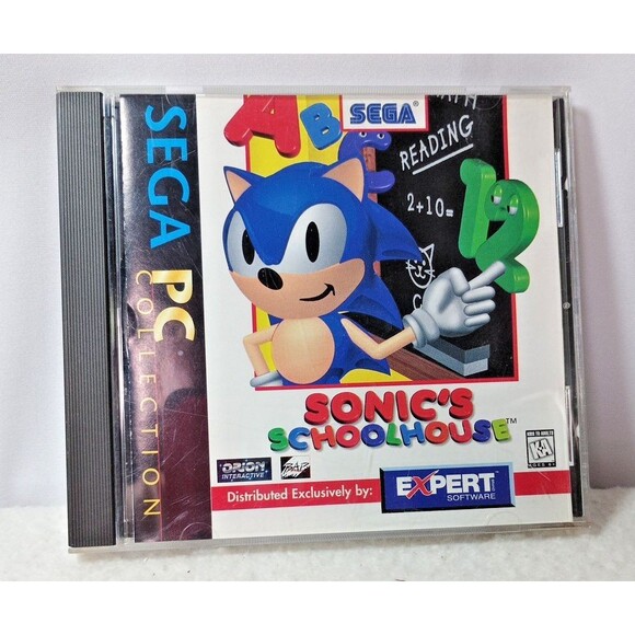 Sonic’s Schoolhouse PC Cd-Rom 1996 SEGA Collection Complete Not Tested - Picture 1 of 9